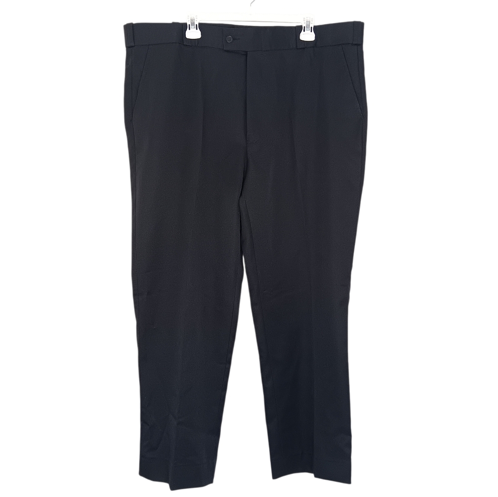 Men’s Black Dress Pants Size 42 Straight Tailored Uniform Formal